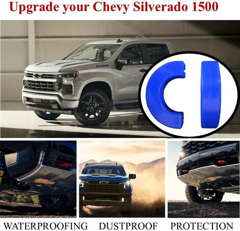 Tow Hook Covers for Silverado 1500 2007-2025, Hitch Cover Front Customized Car Tow Hooks Compatible with Chevrolet Silverado 1500 Accessories 2007-2025 (Blue) in Saudi Arabia