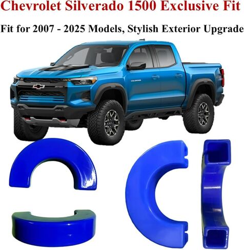 Tow Hook Covers for Silverado 1500 2007-2025, Hitch Cover Front Customized Car Tow Hooks Compatible with Chevrolet Silverado 1500 Accessories 2007-2025 (Blue) in Saudi Arabia