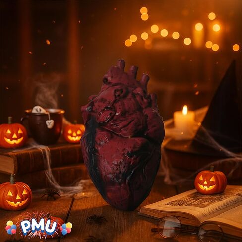 Fake Bloody Heart Prop Halloween Decoration, Realistic Human Body Part for Prank, Spooky, Creepy Decoration in Saudi Arabia