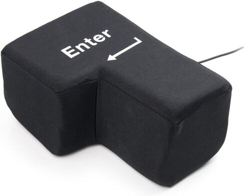 Creative Super Sized Giant Enter Key USB Big Enter Button Comfortable Economic Desktop Pillow Stress Relief Punch Bag in Saudi Arabia