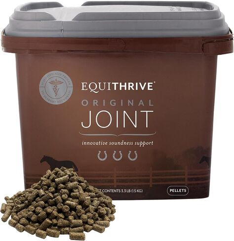 Equithrive Original Joint Supplement Pellets with Resveratrol and Hyaluronic Acid for Horses in Training and Competition and Senior Horses, 1.65 lbs in Saudi Arabia