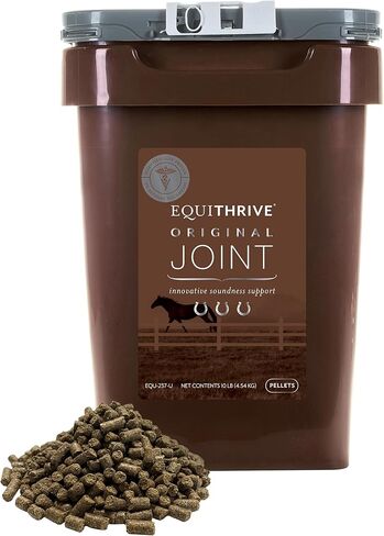 Equithrive Original Joint Supplement Pellets with Resveratrol and Hyaluronic Acid for Horses in Training and Competition and Senior Horses, 1.65 lbs in Saudi Arabia