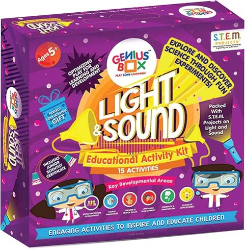 Genius Box Learning STEM Toy for 5+ Year Age: Light and Sound DIY,Activity Kit, Learning Kit, Educational Kit in Saudi Arabia