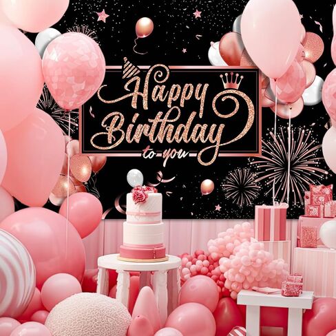 Blulu عيد ميلاد سعيد خلفية لافتة لافتة ملصق كبير من القماش اللامع بالون الألعاب النارية علامة عيد ميلاد صورة خلفية خلفية لمستلزمات تزيين حفلات أعياد الميلاد، 72.8 × 43.3 بوصة (أسود وأرجواني) in Kuwait