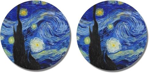 Purple Mandala Flowers Car Cup Holder Coasters 2 Pack 2.87" PU Leather Car Coaster Anti Slip and Absorbent Cars Cup Holder Auto Accessories in Saudi Arabia