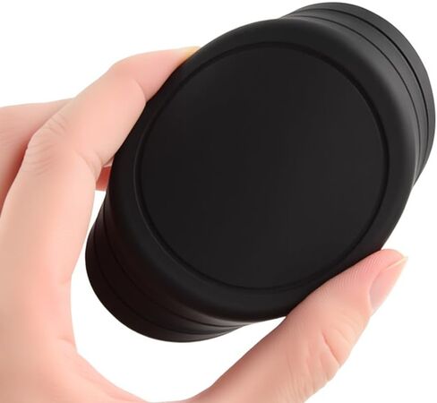 4-Pack Silicone Car Coasters with Anti-Slip Stripe Design (Black) in Saudi Arabia