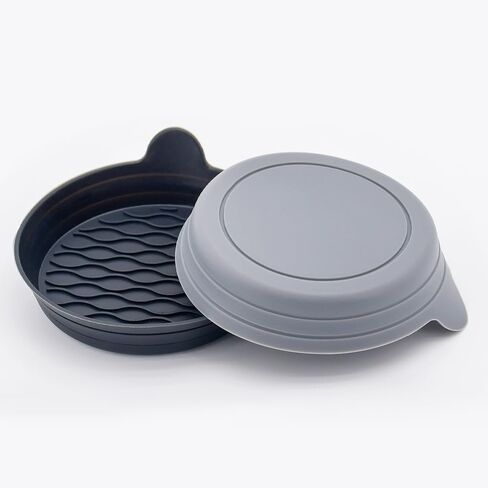 4-Pack Silicone Car Coasters with Anti-Slip Stripe Design (Black) in Saudi Arabia
