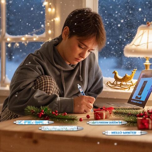 Hello Winter أقلام حبر جاف - 36 قطعة الدب القطبي ثلج البطريق مجموعة أقلام الكتابة السلسة القابلة للسحب هدايا بالجملة للرجال والنساء والمكاتب والفصول الدراسية والمنزل والطلاب والمعلمين هدية عيد الميلاد in Saudi Arabia