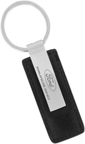 Ford Taurus SHO Black Leather Rectangular Keychain Key Ring Chain Fob Tag Holder in Saudi Arabia