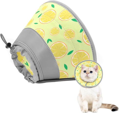 Cat Cone, Adjustable Cat Cone Collar Soft to Stop Licking, Foldable Cute Cat Cone Alternative, Water Resistant Neck Cone for Cats, Lightweight Cat Recovery E Collar for Cat Kitten（Blue, S-2 in Kuwait