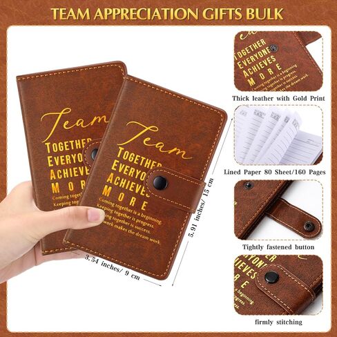 Honoson 12 Sets Team Appreciation Gifts Bulk Pocket Size Leather Notebook with Ballpoint Pen in Black Ink Christmas Employee Appreciation Gifts for Staff Coworker Team Teacher Student Nurse in Saudi Arabia
