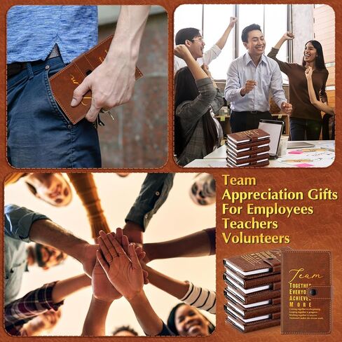 Honoson 12 Sets Team Appreciation Gifts Bulk Pocket Size Leather Notebook with Ballpoint Pen in Black Ink Christmas Employee Appreciation Gifts for Staff Coworker Team Teacher Student Nurse in Saudi Arabia