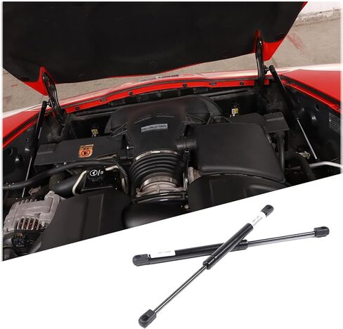 for Corvette C6 Front Hood Lift Support Shocks Set of 2 Hood Struts Rod for Corvette C6 Z06 ZR1 2005-2013 Front Engine Hood Struts Shocks Lift Support Accessories (Black) in Saudi Arabia