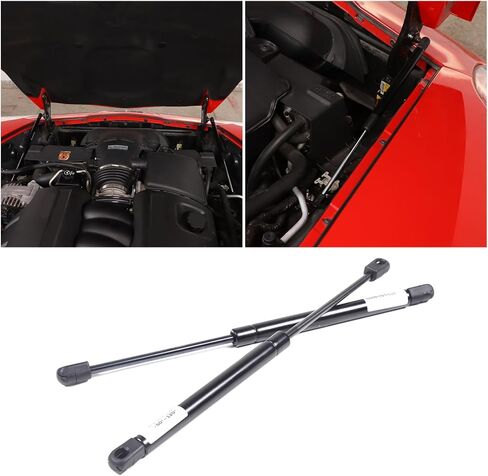 for Corvette C6 Front Hood Lift Support Shocks Set of 2 Hood Struts Rod for Corvette C6 Z06 ZR1 2005-2013 Front Engine Hood Struts Shocks Lift Support Accessories (Black) in Saudi Arabia