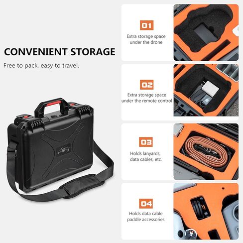 STARTRC Mini 4 Pro Case Waterproof Hard Carrying Case for DJI Mini 3 Pro/Mini 3 Accessories,Tavel Case for DJI Mini 4 Pro Fly More Combo (RC/N1/N2 Controller) in Kuwait