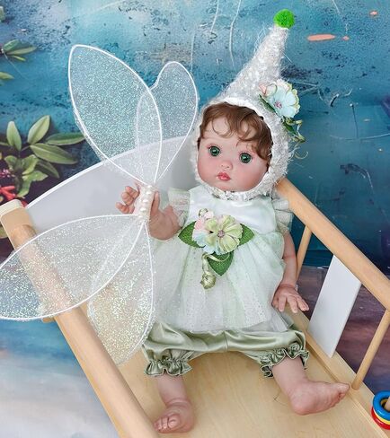 Baby Doll, 18 Inch Reborn Baby Dolls – Realistic Lifelike Green Fairy Newborn Girl Doll, Real Life Baby Dolls with Accessories, Gift for 3+ Year Old Girls, Pretend Play & Collection in Saudi Arabia