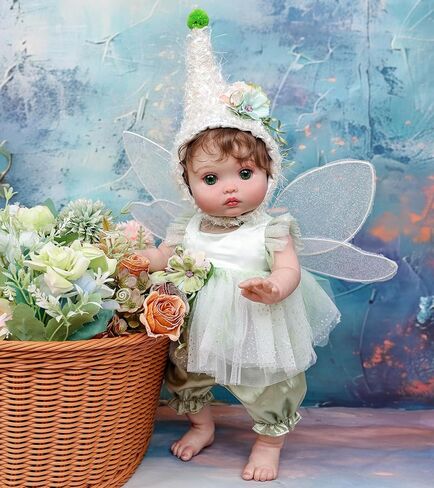 Baby Doll, 18 Inch Reborn Baby Dolls – Realistic Lifelike Green Fairy Newborn Girl Doll, Real Life Baby Dolls with Accessories, Gift for 3+ Year Old Girls, Pretend Play & Collection in Saudi Arabia