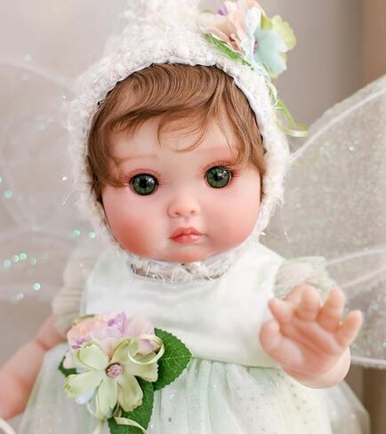 Baby Doll, 18 Inch Reborn Baby Dolls – Realistic Lifelike Green Fairy Newborn Girl Doll, Real Life Baby Dolls with Accessories, Gift for 3+ Year Old Girls, Pretend Play & Collection in Saudi Arabia