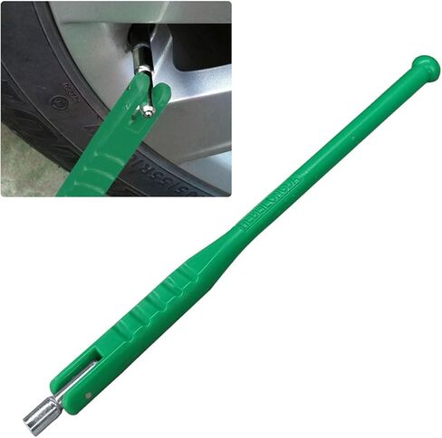 Car Tire Valve Stem Puller, Metal Tire Valve Stem Installer with Rubber Boot, Universal Valve Stem Removal Tool, Non-Slip Grip, Valve Stem Installation Tool, Off-Set Pivoting Head (Green) in Saudi Arabia