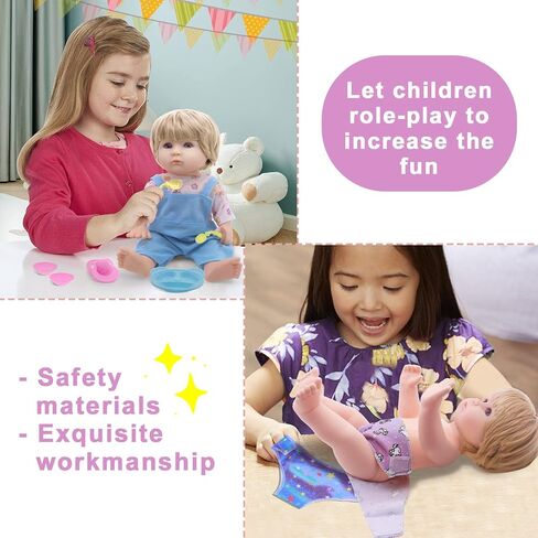 Girl Doll Clothes and Accessories 6 Sets Doll Clothes for 12 Inch Dolls Alive-Baby Doll Clothes Dress Pajamas Lovely Baby Doll Outfits Accessories for Christmas Birthday for Little Girl in Kuwait