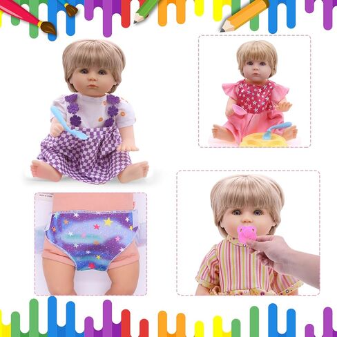 Girl Doll Clothes and Accessories 6 Sets Doll Clothes for 12 Inch Dolls Alive-Baby Doll Clothes Dress Pajamas Lovely Baby Doll Outfits Accessories for Christmas Birthday for Little Girl in Kuwait