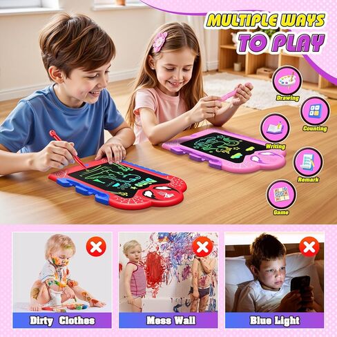 كمبيوتر لوحي للكتابة على شكل عنكبوت LCD للأطفال: لوحة رسومات الشعار المبتكرة الملونة ولوحة الرسم لعمر 3 4 5 6 7 8 سنوات للأولاد والبنات الصغار هدايا عيد الميلاد للأطفال من سن 4 إلى 6 سنوات in Kuwait
