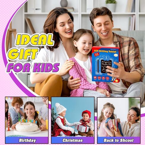 كمبيوتر لوحي للكتابة على شكل عنكبوت LCD للأطفال: لوحة رسومات الشعار المبتكرة الملونة ولوحة الرسم لعمر 3 4 5 6 7 8 سنوات للأولاد والبنات الصغار هدايا عيد الميلاد للأطفال من سن 4 إلى 6 سنوات in Kuwait