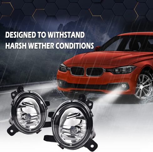 PIT66 مصباح الضباب، متوافق مع 2012 2013 2014 2015 BMW F30 3 Series Sedan 320i 325i 328i 335i 428i 435i مجموعة مصابيح الضباب للسائق وجانب الركاب in Saudi Arabia