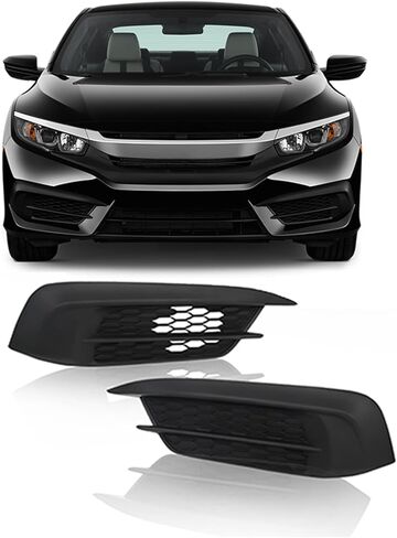 labwork Front Left and Right Side Pair Fog Light Cover Bezels Replacement for Honda Civic 2016-2018 71103-TBA-A00 71108-TBA-A00 in Saudi Arabia