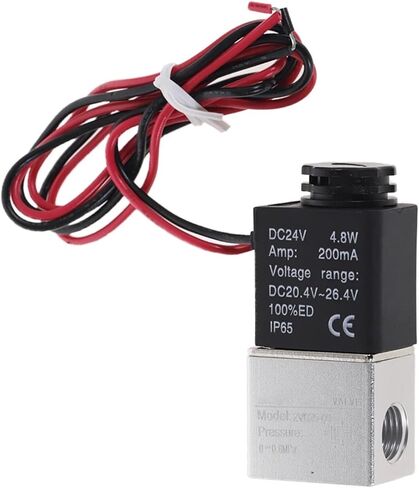 Compressor Valve 1/4" Normally Closed Pneumatic Aluminum Solenoid Valves 12V 24V Voltage For Air(COIL,24V DC) in Saudi Arabia