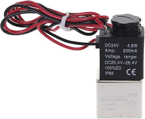 Compressor Valve 1/4" Normally Closed Pneumatic Aluminum Solenoid Valves 12V 24V Voltage For Air(COIL,24V DC) in Saudi Arabia