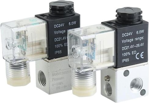 Pneumatic solenoid valves 2v025-08 3V1-06 2 position 2 way 1/4 air solenoid valve AC 110V 220V control valve DC 12V 24V(3V1-06 DC24V) in Saudi Arabia