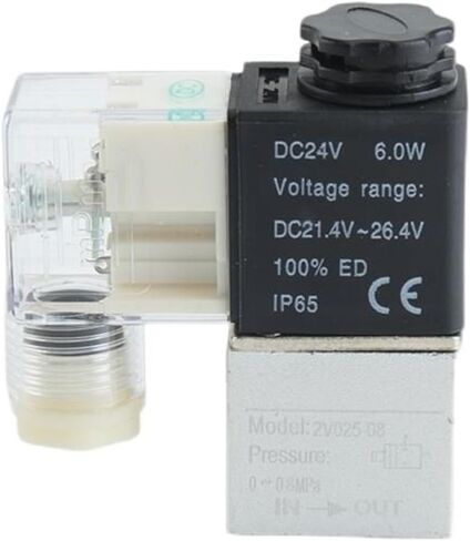Pneumatic solenoid valves 2v025-08 3V1-06 2 position 2 way 1/4 air solenoid valve AC 110V 220V control valve DC 12V 24V(3V1-06 DC24V) in Saudi Arabia
