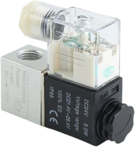 Pneumatic solenoid valves 2v025-08 3V1-06 2 position 2 way 1/4 air solenoid valve AC 110V 220V control valve DC 12V 24V(3V1-06 DC24V) in Saudi Arabia
