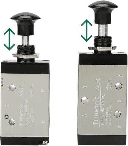 1PC Metal 3R 4R Manual Pull Push Solenoid Valve 2 Position 3/5 Way Pneumatic Components Mechanical Valve(3R110-06) in Saudi Arabia