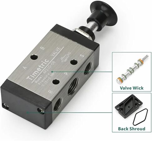 1PC Metal 3R 4R Manual Pull Push Solenoid Valve 2 Position 3/5 Way Pneumatic Components Mechanical Valve(3R110-06) in Saudi Arabia