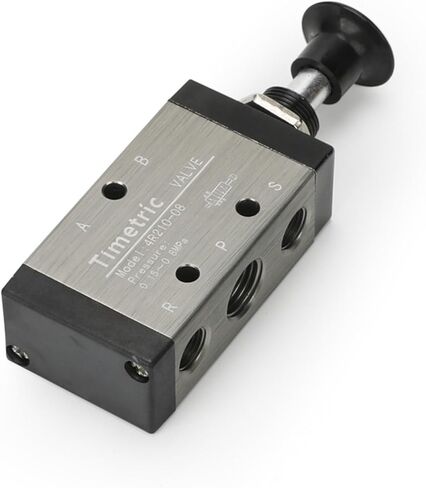 1PC Metal 3R 4R Manual Pull Push Solenoid Valve 2 Position 3/5 Way Pneumatic Components Mechanical Valve(3R110-06) in Saudi Arabia