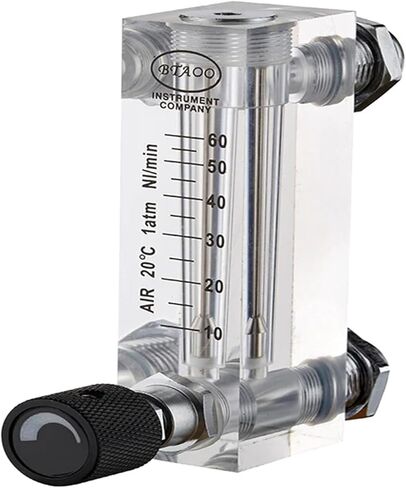 G 1/4" Female M18 Panel Float Flowmeter Gas Liquid Air Flow Meter Rotameter With Control Valve(10-100 LPM Gas) in Saudi Arabia