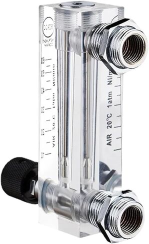 G 1/4" Female M18 Panel Float Flowmeter Gas Liquid Air Flow Meter Rotameter With Control Valve(10-100 LPM Gas) in Saudi Arabia