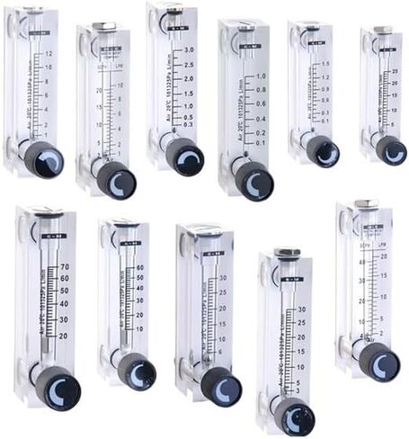 1pc LZT-6T 0.1-100LPM 10-500ml/min Gas Flowmeter Air Flow Meter 1/4" BSPT Female Square Panel Type Rotameter(2-20LPM) in Saudi Arabia