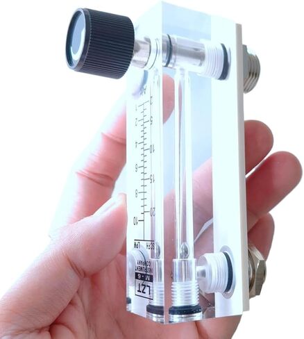 1pc LZT-6T 0.1-100LPM 10-500ml/min Gas Flowmeter Air Flow Meter 1/4" BSPT Female Square Panel Type Rotameter(2-20LPM) in Saudi Arabia