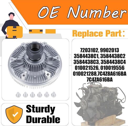 قابض مروحة تبريد المحرك متوافق مع محرك الديزل DT466E الدولي مع استبدال EGR # 010021288، 7C4Z8A616BA، 7C4ZA616BA in Saudi Arabia