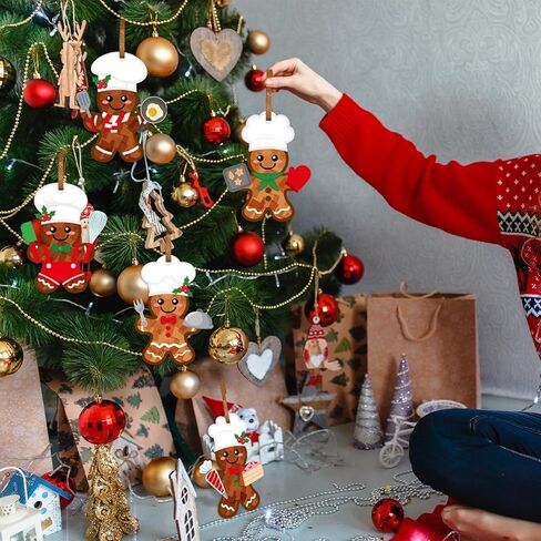 Epakh 24 مجموعات ثلج الحرفية عدة المناديل الورقية علامة الحرفية الشتاء ثلج عيد الميلاد الحرفية جعل شجرة عيد الميلاد الخاصة بك زخرفة معلقة لقضاء عطلة DIY حزب الأنشطة المنزلية in Kuwait