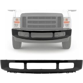 شريط وجه المصد الأمامي من KUAFU متوافق مع 2008-2010 Ford F-250 F-350 Super Duty Cabela's FX4 لاستبدال FO1002403 مسحوق فولاذي مطلي باللون الأسود بدون فتحات قولبة جانبية مع فتحات وسادة قولبة in Saudi Arabia