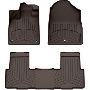سجادات أرضية Weathertech FloorLiner HP Custom Fit لسيارة Honda Passport الصف الأول والثاني (441796-1-3IM)، أسود in Kuwait