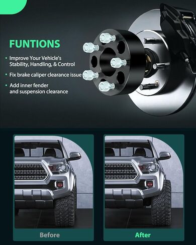 SCITOO 2Pcs Wheel Spacers 2 inch 5x4.75 Bore 70.5mm Studs 12x1.5 5 Lug Wheel Spacers Adapters Fit for for Chevrolet Camaro Corvette S10 S10 Blazer for GMC Jimmy S15 Sonoma for Buick in Saudi Arabia