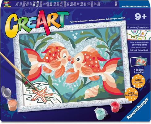 Ravensburger Creart Fish in Love Paint by Numbers Kit for Children in Saudi Arabia