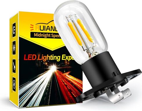 لمبة ميكروويف Ruiandsion Z187 قاعدة 110 فولت 120 فولت 25 وات LED لمبة ميكروويف لمصباح فرن الكمثرى بالميكروويف العالمي، أبيض in Saudi Arabia