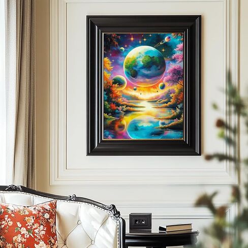 WEBEEDY Planet Space Large Paint by Numbers Kit for Adults Beginners Painting by Numbers on Canvas Complete Paint and Sip Sets Oil Painting Kit for Party Home Wall Decor Art Craft Gifts, 16x20'' in Saudi Arabia