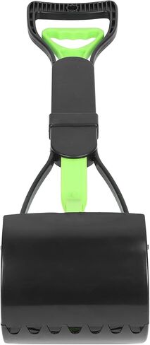 Zerone Pooper Scooper for Large Small Dogs and Cats Extended Handle Pet Poop Pickupper Large Capacity, Easy to Use for Dogs, Cats, Puppies with Poop Bags, Grass and Gravel (All Black) in Saudi Arabia